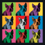 Boston Terrier Pop-Art-Poster Poster<br><div class="desc">Boston Terrier Pop-Art-Poster</div>