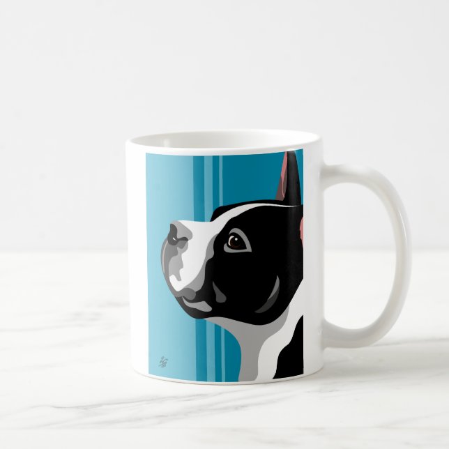 Boston Terrier Portrait Coffee Tasse (Rechts)