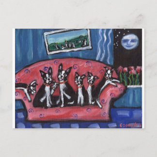 Boston Terrier Postkarte