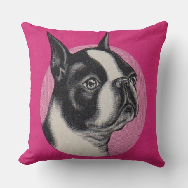 Boston Terrier Print Kissen (Vorderseite)