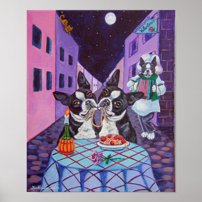 Boston Terrier Print Poster (Vorne)