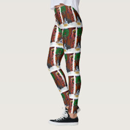 Boston Terrier Puppy Christmas Leggings