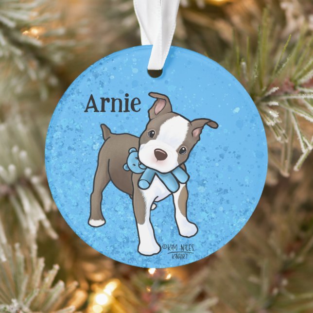 Boston Terrier Puppy Ornament (Baum)