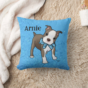 Boston Terrier Puppy Throw Kissen