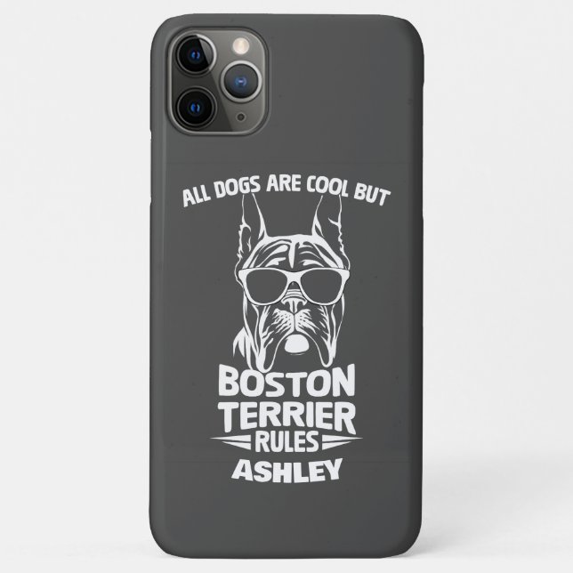 Boston Terrier regiert lustig Alle Hunde sind Cool Case-Mate iPhone Hülle (Rückseite)