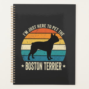 Boston Terrier Retro Hundeliebhaber Grafik_1 Planer