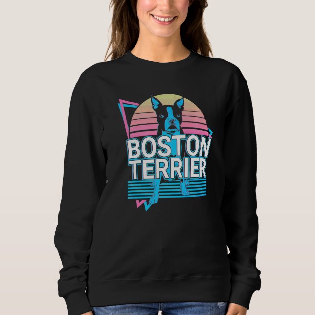 Boston Terrier Retro   Sweatshirt (Vorderseite)