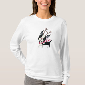 Boston-Terrier Rudolph das Ren Flowy Shirt