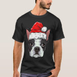 Boston Terrier Santa Christmas Kinder Jungs Mädche T-Shirt<br><div class="desc">Boston Terrier Santa Christmas Kinder Jungs Mädchen</div>