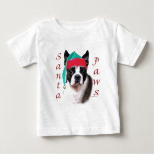 Boston Terrier Santa Paws Baby T-shirt