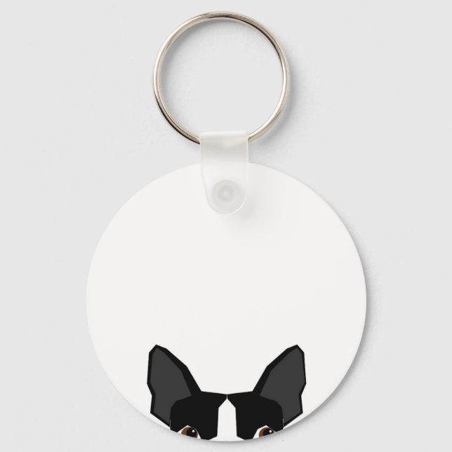 Boston Terrier Schlüsselanhänger (Vorderseite)