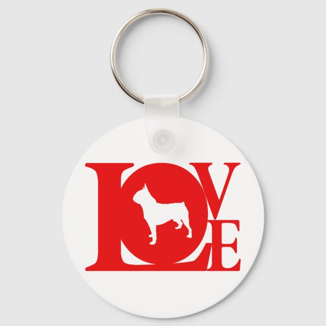 Boston Terrier Schlüsselanhänger (Vorderseite)