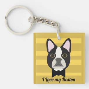 Boston Terrier Schlüsselanhänger