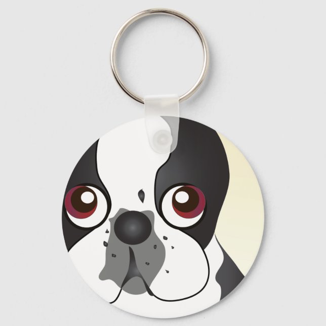 Boston Terrier Schlüsselanhänger (Vorderseite)