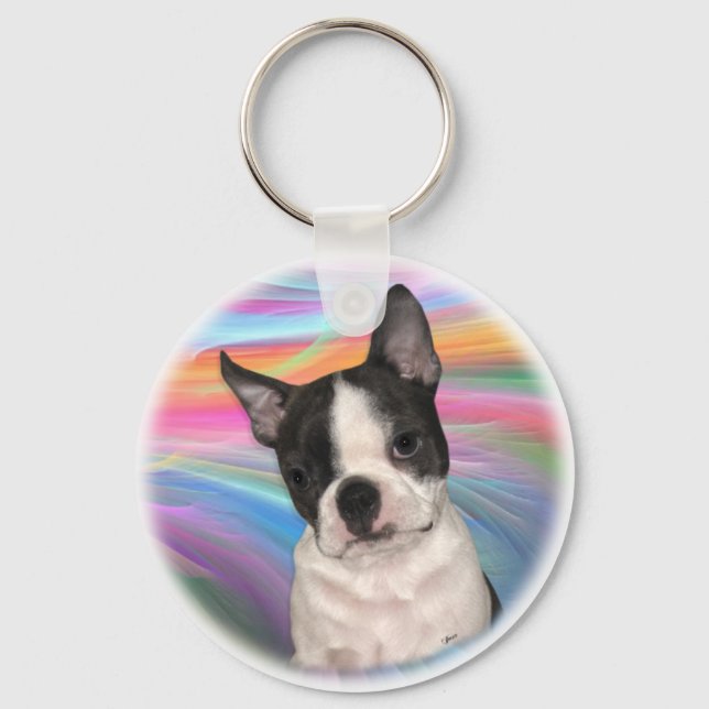 Boston Terrier Schlüsselanhänger (Vorderseite)