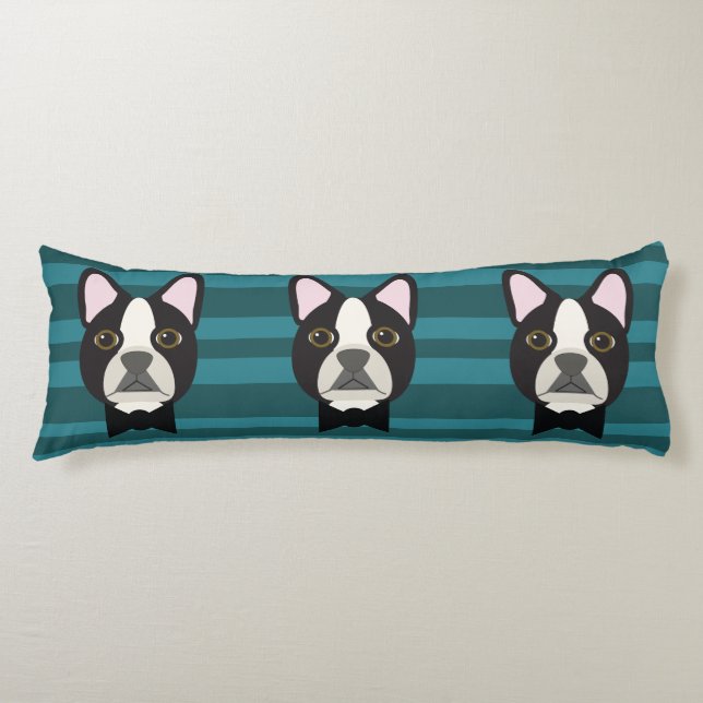 Boston Terrier Seitenschläferkissen (Vorderseite)