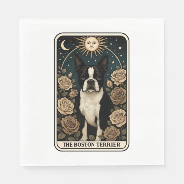 Boston Terrier Serviette (Vorderseite)