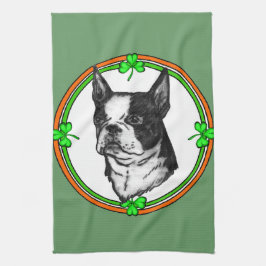 Boston Terrier St Patrick's Day Handtuch