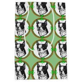 Boston Terrier St. Patricks Day Mittlere Geschenktüte