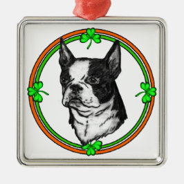 Boston Terrier St Patrick's Day Ornament Aus Metall