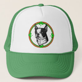 Boston Terrier St Patrick's Day Truckerkappe