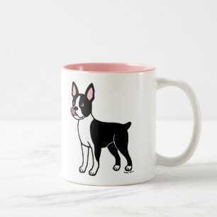 Boston-Terrier stehend Zweifarbige Tasse