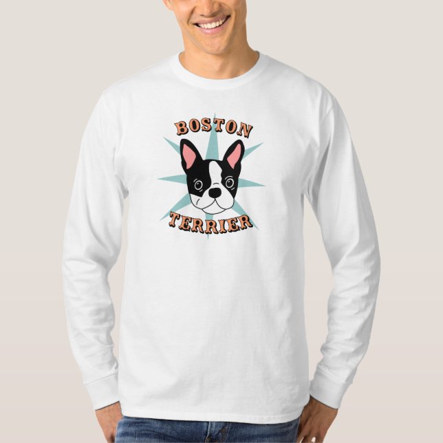 Boston-Terrier-Sternexplosion T-Shirt (Vorderseite)
