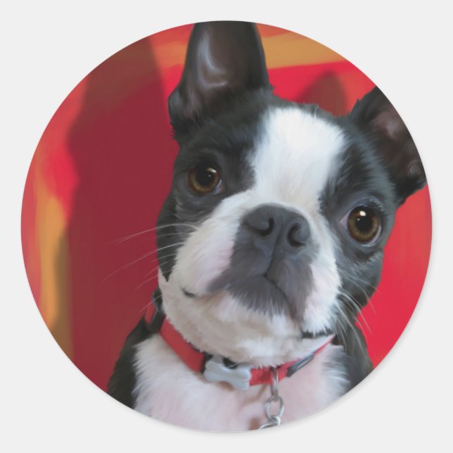 Boston Terrier Sticker (Vorderseite)