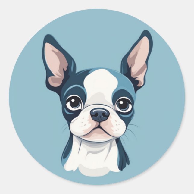 Boston Terrier Sticker (Vorderseite)