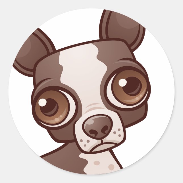 Boston Terrier Sticker (Vorderseite)