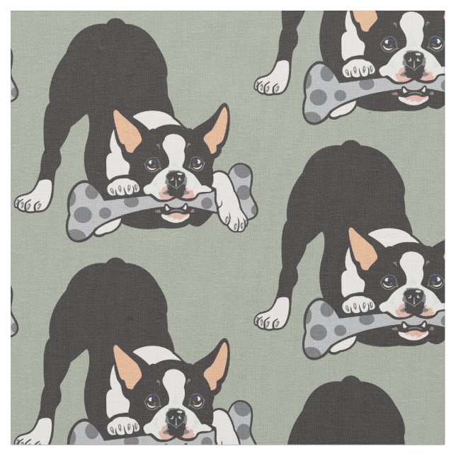 Boston Terrier Stoff (Nahaufnahme)