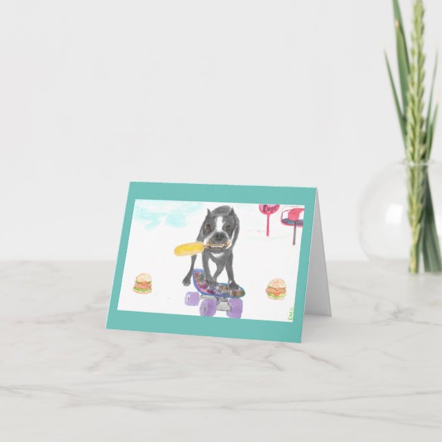 Boston Terrier Sweet Dream Dankeskarte (Vorderseite)