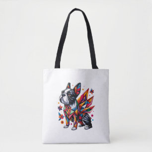 Boston Terrier T - Shirt Origami lustige niedliche