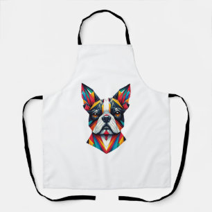 Boston Terrier T - Shirt Origami lustige niedliche Schürze