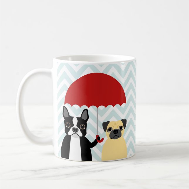 Boston Terrier Tasse (Links)