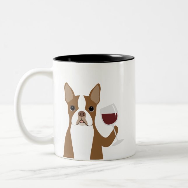 Boston Terrier Tasse (Links)