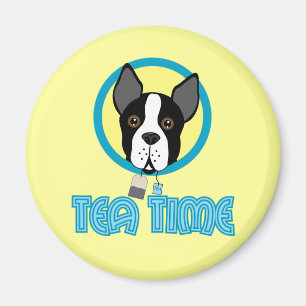 Boston Terrier Tea Party Magnet