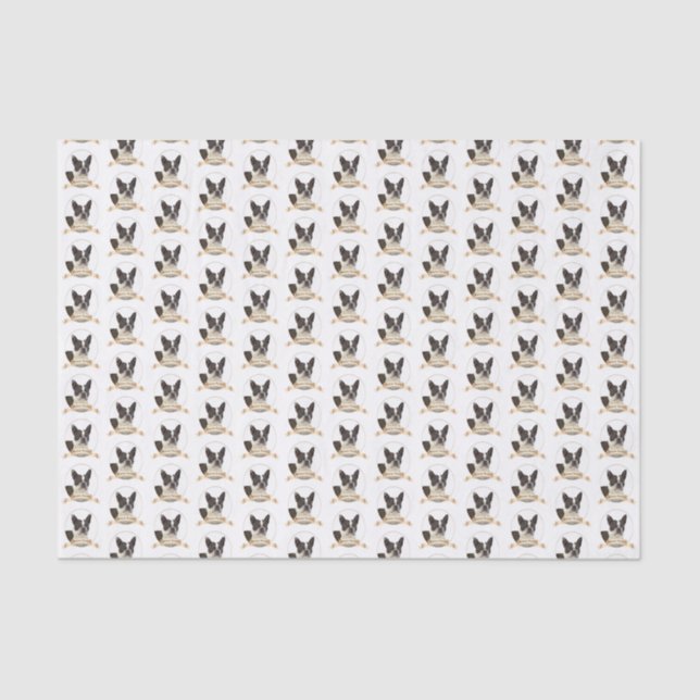 Boston Terrier Tissue Paper Seidenpapier (Vorderseite)