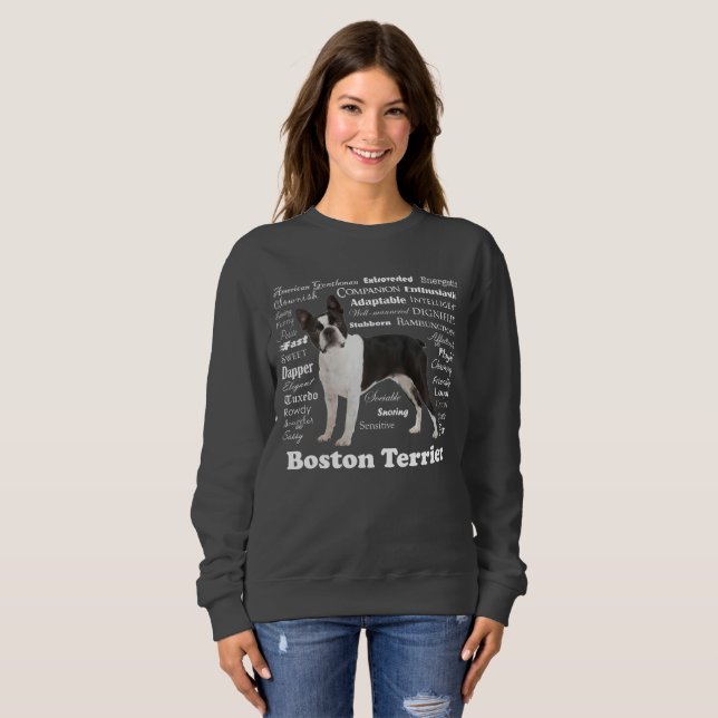 Boston Terrier Traits Sweatshirt (Vorne ganz)