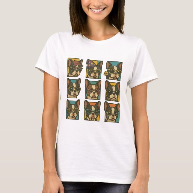 Boston Terrier Trendsetter T-Shirt (Vorderseite)