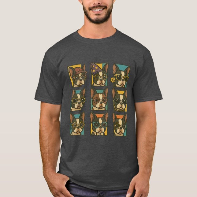 Boston Terrier Trendsetter T-Shirt (Vorderseite)