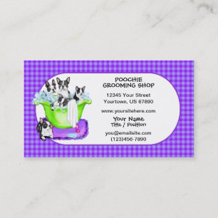 Boston Terrier Tub Full Business Cards Visitenkarte