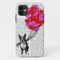 Boston Terrier und Ballone