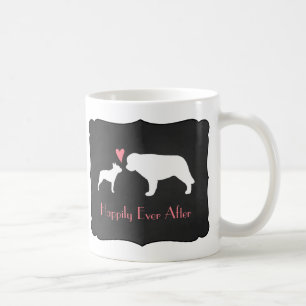 Boston Terrier und Saint Bernard Liebe Kaffeetasse