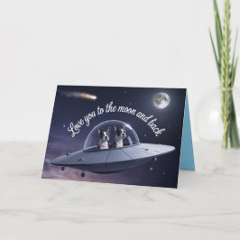 Boston Terrier Valentine Card Feiertagskarte