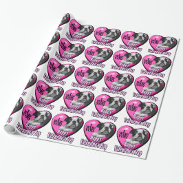 Boston Terrier Valentinstag Geschenkpapier