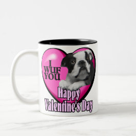 Boston Terrier Valentinstag Zweifarbige Tasse