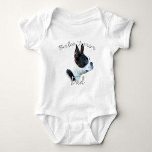 Boston Terrier Vater 2 Baby Strampler