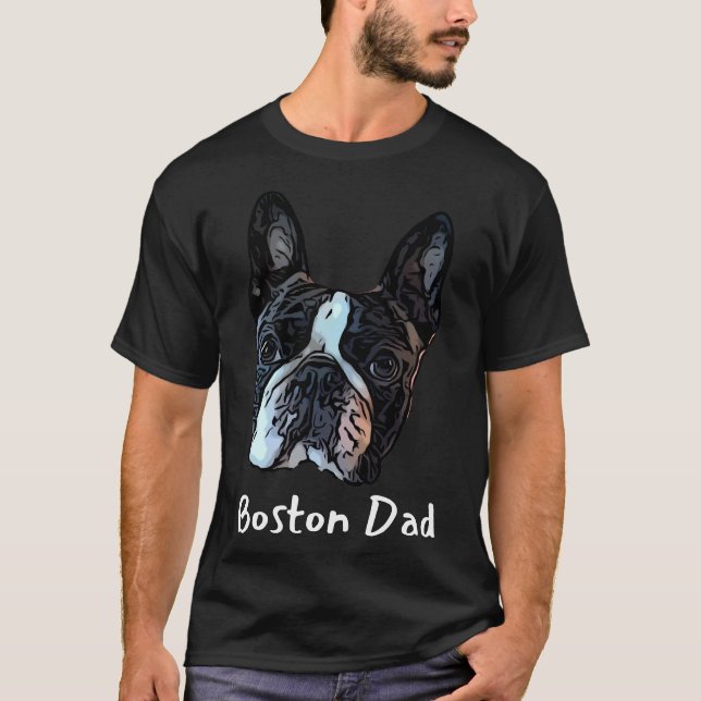 Boston Terrier Vater T-Shirt (Vorderseite)