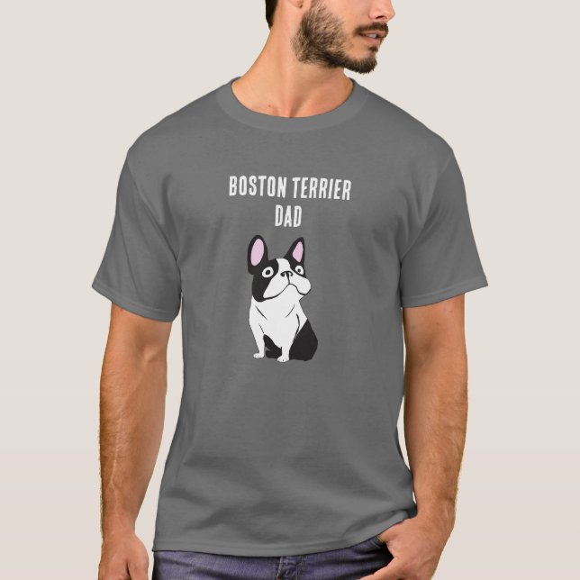 Boston Terrier Vater T-Shirt (Vorderseite)